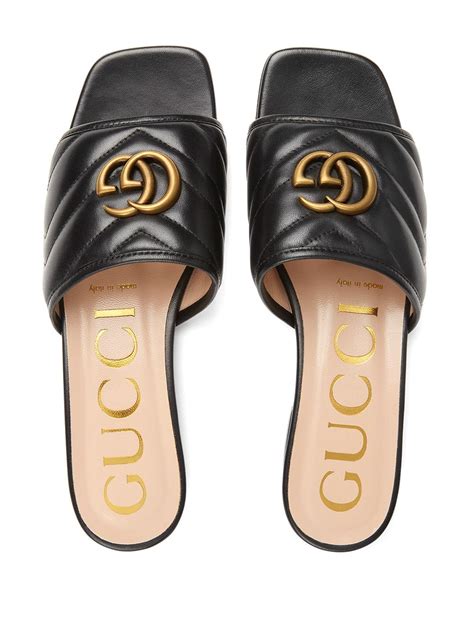 gucci bloom slides farfetch|Gucci marmont sandals.